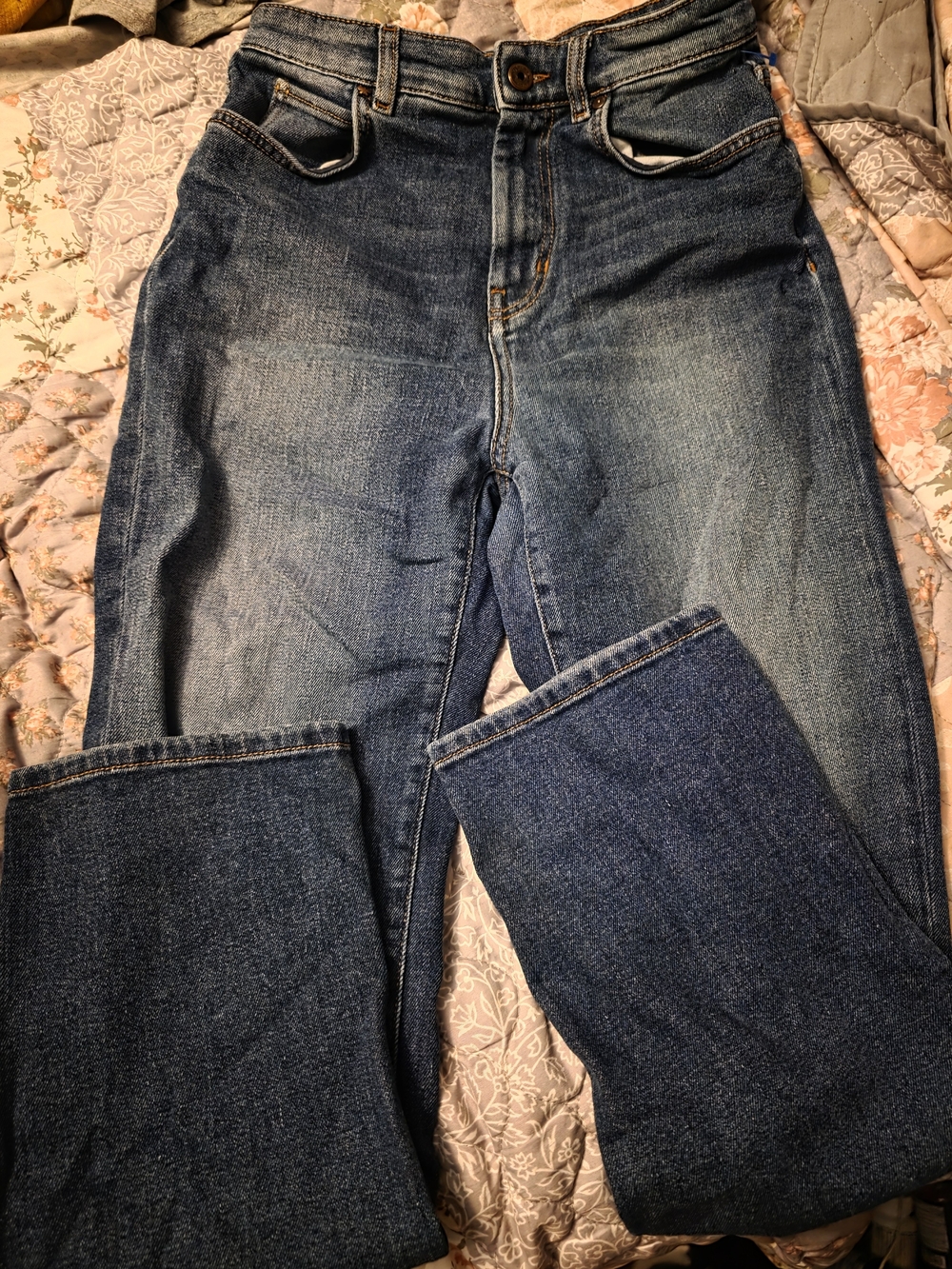 MaxMara Straight-Leg Jeans in Medium Blue Denim